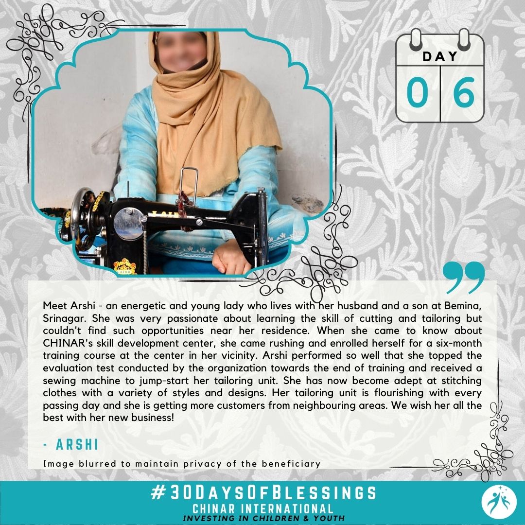 Arshi - Our Beneficiary from Bemina, Srinagar