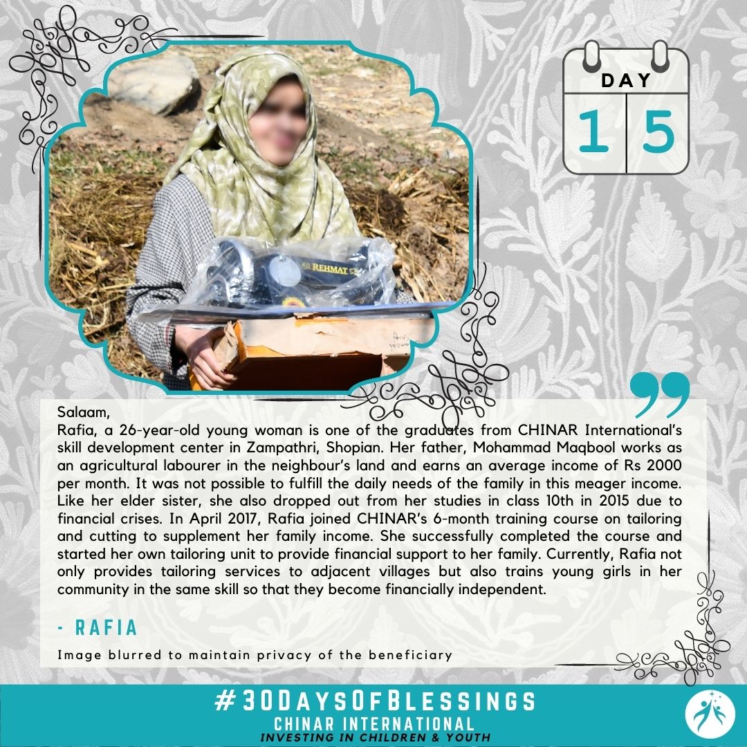 Rafia - Our Beneficiary from Shopian